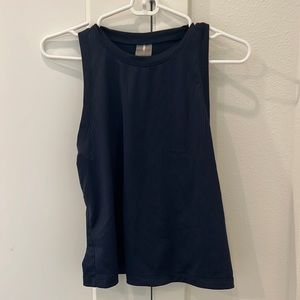 CALIA Women's Cropped Rib Racerback Tank Top - Navy